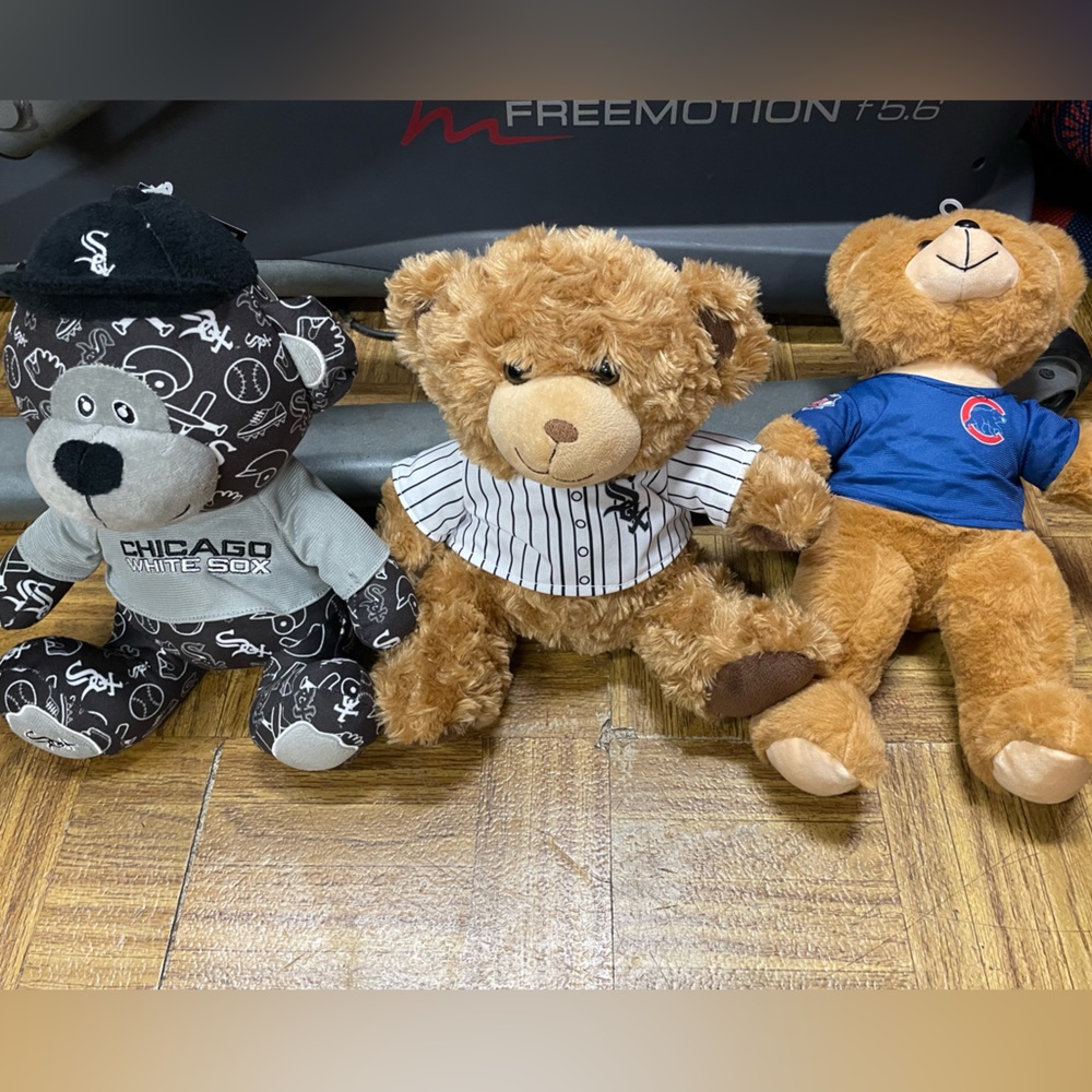 Chicago Cubs and Chicago White Sox baseball teddy bear